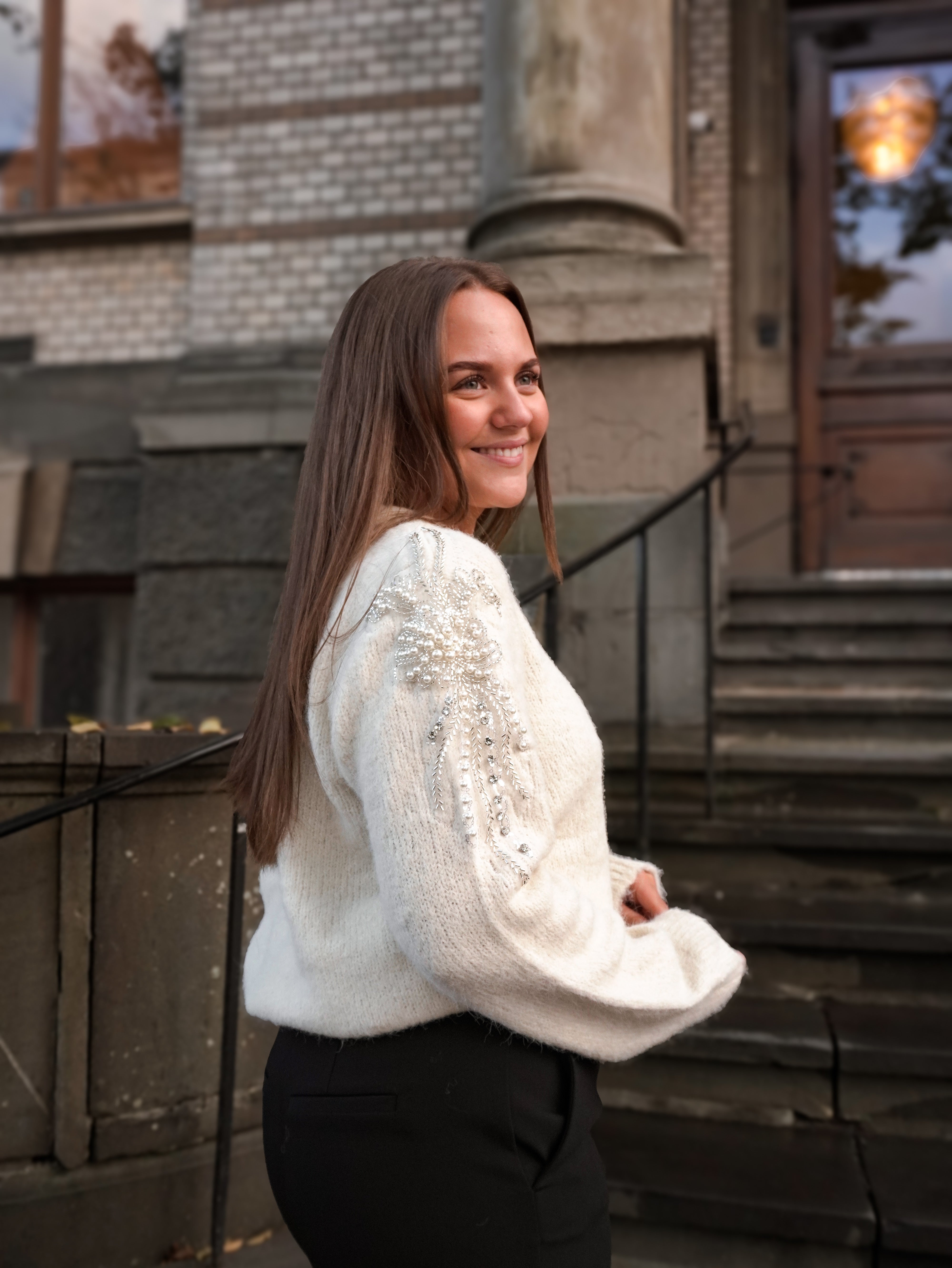 OBJSALIKA Pullover - White Sand